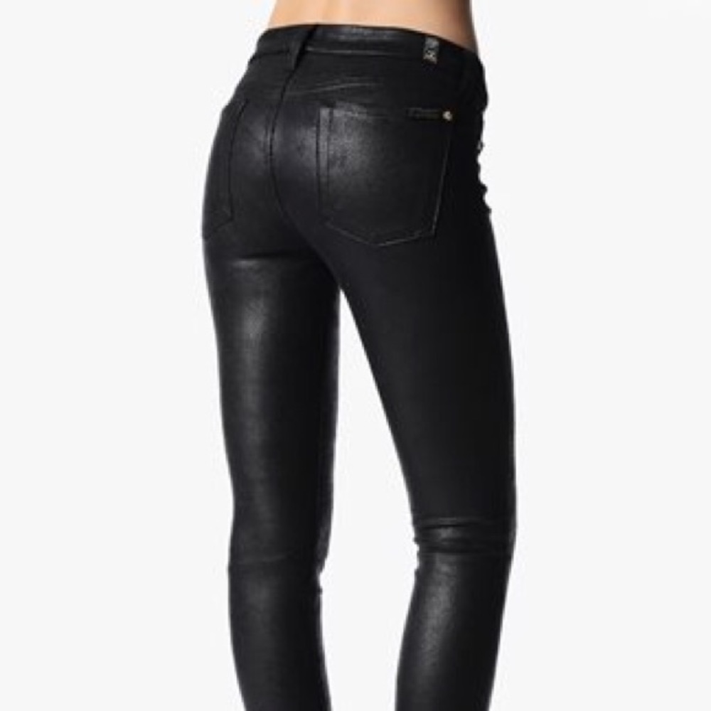 Seven for All Mankind HW Skinny in Black Metallic - Picture 4 of 8